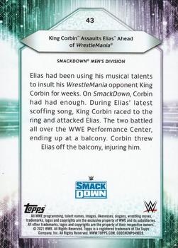 2021 Topps WWE - Bronze #43 King Corbin Assaults Elias Ahead of WrestleMania - SmackDown Back