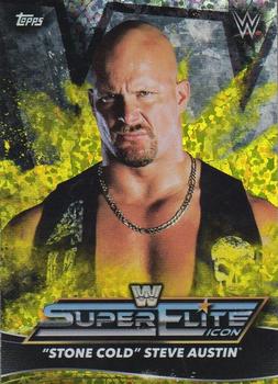 2021 Topps WWE Superstars - Super Elite Icons Yellow #IC6 Stone Cold Steve Austin Front