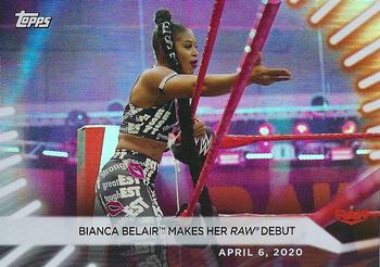 2021 Topps WWE Women's Division - Rainbow Foil #1 Bianca Belair Makes Her Raw Debut Front