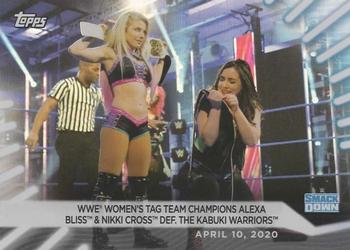2021 Topps WWE Women's Division - Rainbow Foil #3 WWE Women’s Tag Team Champions Alexa Bliss & Nikki Cross def. The Kabuki Warriors Front