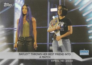 2021 Topps WWE Women's Division - Rainbow Foil #4 Bayley Throws Her Best Friend into a Match Front