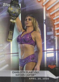 2021 Topps WWE Women's Division - Rainbow Foil #7 Charlotte Flair def. Kayden Carter Front