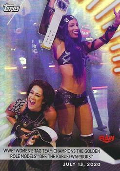 2021 Topps WWE Women's Division - Rainbow Foil #41 WWE Women’s Tag Team Champions The Golden Role Models def. The Kabuki Warriors Front