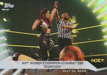 2021 Topps WWE Women's Division - Rainbow Foil #43 NXT Women's Champion Io Shirai def. Tegan Nox Front