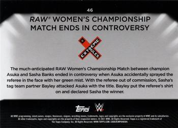 2021 Topps WWE Women's Division - Rainbow Foil #46 Raw Women’s Championship Match Ends in Controversy Back