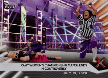 2021 Topps WWE Women's Division - Rainbow Foil #46 Raw Women’s Championship Match Ends in Controversy Front