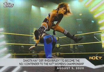 2021 Topps WWE Women's Division - Rainbow Foil #55 Dakota Kai def. Rhea Ripley to Become the No. 1 Contender to the NXT Women's Championship Front