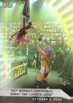 2021 Topps WWE Women's Division - Rainbow Foil #78 NXT Women's Champion Io Shirai def. Candice LeRae Front
