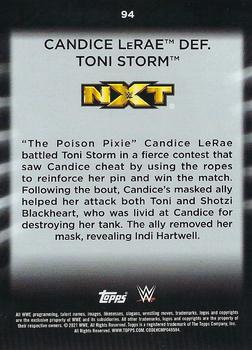 2021 Topps WWE Women's Division - Rainbow Foil #94 Candice LeRae def. Toni Storm Back