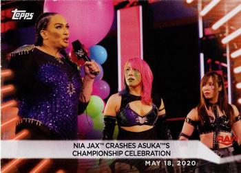 2021 Topps WWE Women's Division - Orange #17 Nia Jax Crashes Asuka’s Championship Celebration Front