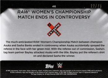2021 Topps WWE Women's Division - Orange #46 Raw Women’s Championship Match Ends in Controversy Back