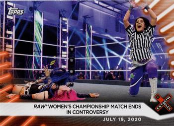 2021 Topps WWE Women's Division - Orange #46 Raw Women’s Championship Match Ends in Controversy Front