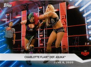 2021 Topps WWE Women's Division - Blue #25 Charlotte Flair def. Asuka Front