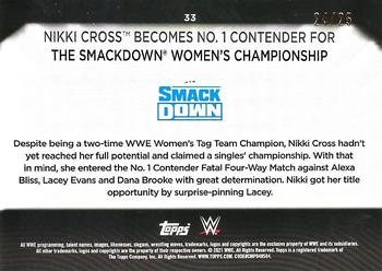 2021 Topps WWE Women's Division - Blue #33 Nikki Cross Becomes No. 1 Contender for the SmackDown Women's Championship Back