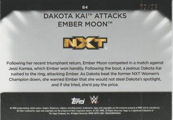 2021 Topps WWE Women's Division - Blue #84 Dakota Kai Attacks Ember Moon Back