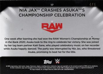2021 Topps WWE Women's Division - Black #17 Nia Jax Crashes Asuka’s Championship Celebration Back