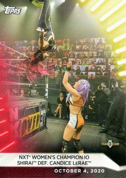 2021 Topps WWE Women's Division - Red #78 NXT Women's Champion Io Shirai def. Candice LeRae Front