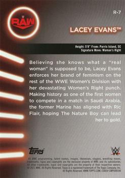 2021 Topps WWE Women's Division - Roster #R-7 Lacey Evans Back