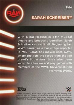 2021 Topps WWE Women's Division - Roster #R-14 Sarah Schreiber Back