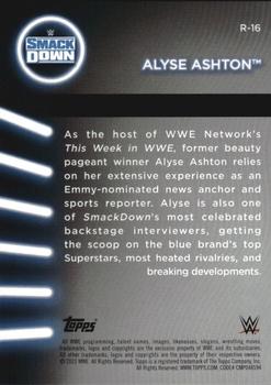 2021 Topps WWE Women's Division - Roster #R-16 Alyse Ashton Back