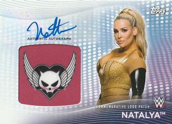2021 Topps WWE Women's Division - Superstar Logo Patch Relics Autographs #SLPA-NT Natalya Front