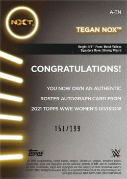 2021 Topps WWE Women's Division - Autographs #A-TN Tegan Nox Back