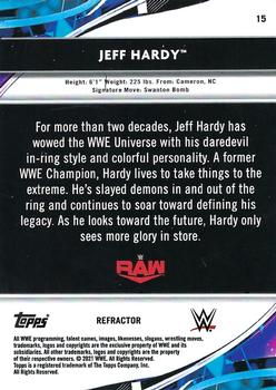 2021 Topps Finest WWE - Refractors #15 Jeff Hardy Back