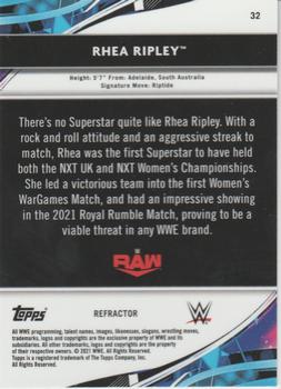 2021 Topps Finest WWE - Refractors #32 Rhea Ripley Back