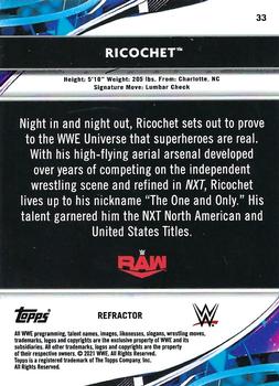 2021 Topps Finest WWE - Refractors #33 Ricochet Back