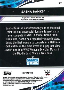 2021 Topps Finest WWE - Refractors #67 Sasha Banks Back
