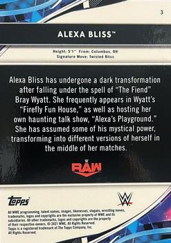 2021 Topps Finest WWE - Orange Refractors #3 Alexa Bliss Back