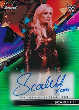 2021 Topps Finest WWE - Superstar Autographs Green #RA-SC Scarlett Front