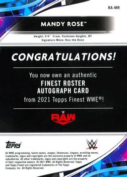 2021 Topps Finest WWE - Superstar Autographs Black #RA-MR Mandy Rose Back