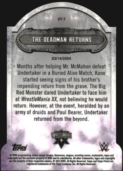 2021 Topps Finest WWE - Deadman's Tombstone Tribute Die Cut #UT-7 The Deadman Returns Back