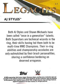 2021 Topps Finest WWE - Legacies #L-1 AJ Styles Back