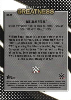 2021 Topps Finest WWE - Uncrowned Greatness #UG-20 William Regal Back