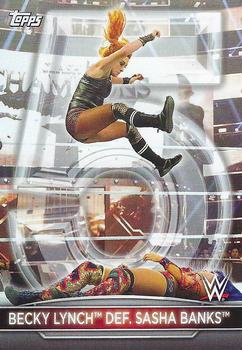 2021 Topps WWE Women's Division - 5th Anniversary Women's Championship Tribute Raw #RC-7 Becky Lynch def. Sasha Banks Front