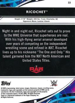 2021 Topps Finest WWE - X-Fractors #33 Ricochet Back