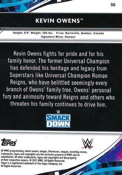 2021 Topps Finest WWE - X-Fractors #56 Kevin Owens Back