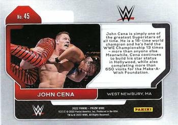 2022 Panini Prizm WWE #45 John Cena Back