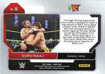 2022 Panini Prizm WWE #58 Guru Raaj Back