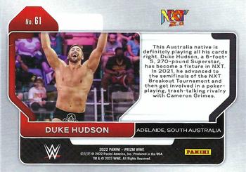 2022 Panini Prizm WWE #61 Duke Hudson Back