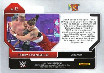 2022 Panini Prizm WWE #72 Tony D’Angelo Back