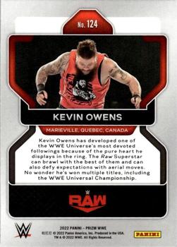 2022 Panini Prizm WWE #124 Kevin Owens Back
