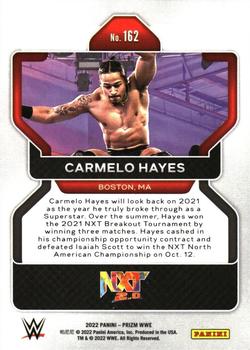 2022 Panini Prizm WWE #162 Carmelo Hayes Back