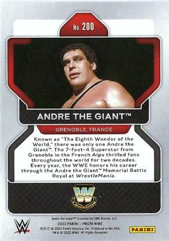 2022 Panini Prizm WWE #200 Andre The Giant Back