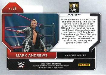 2022 Panini Prizm WWE - Green #76 Mark Andrews Back