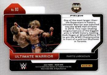 2022 Panini Prizm WWE - Hyper #93 Ultimate Warrior Back