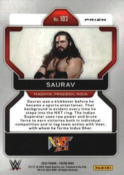 2022 Panini Prizm WWE - Hyper #103 Saurav Back