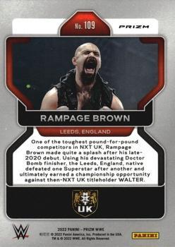 2022 Panini Prizm WWE - Hyper #109 Rampage Brown Back
